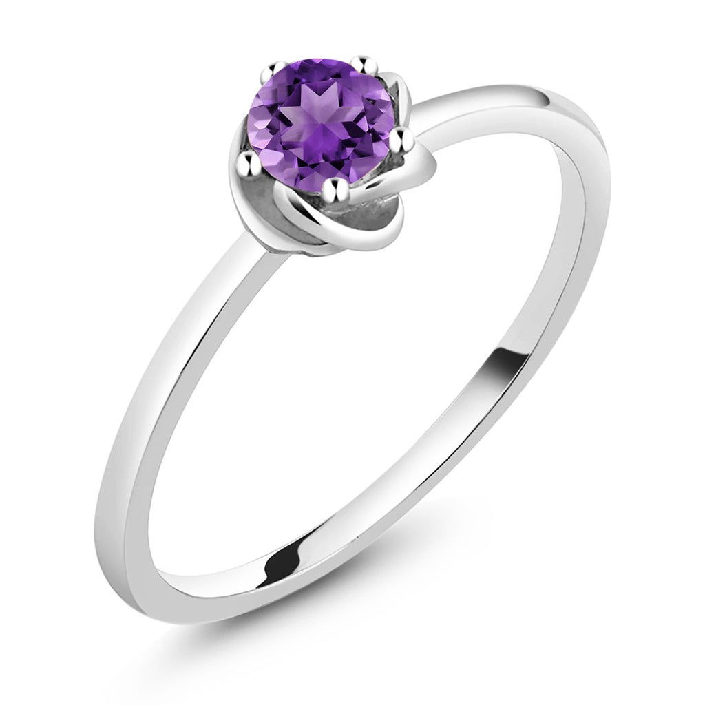 Amethyst - February_5_Ring in 10K White Gold