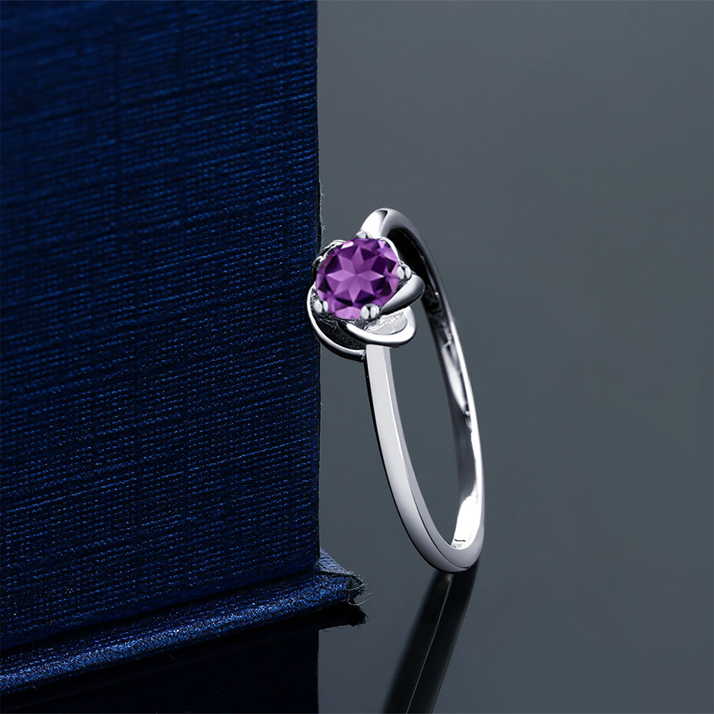 Amethyst - February_6_Ring in 10K White Gold
