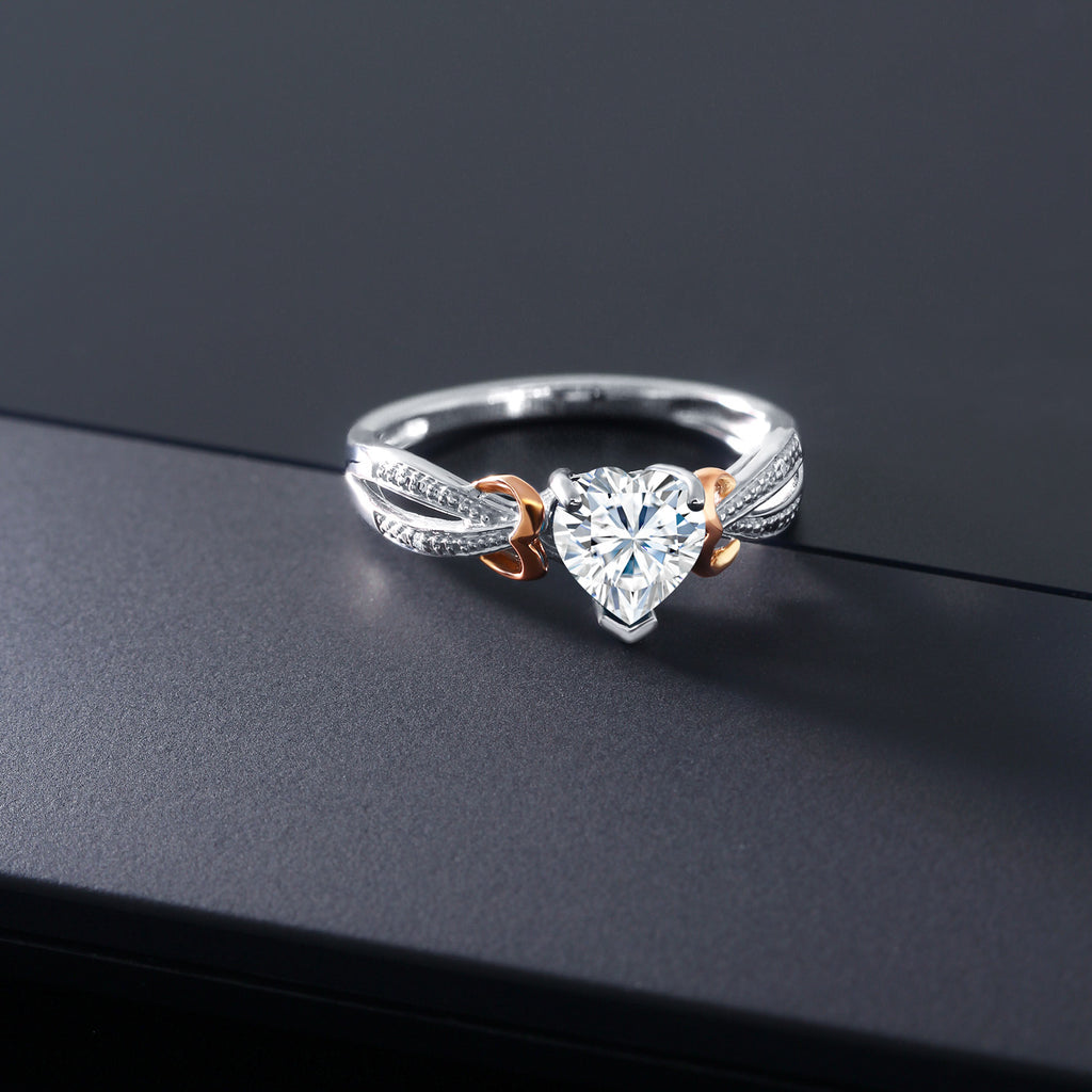 Ring in 925 Sterling Silver and 10K Rose Gold