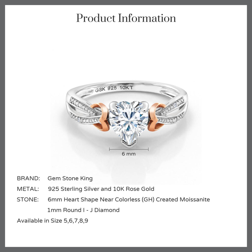 Ring in 925 Sterling Silver and 10K Rose Gold