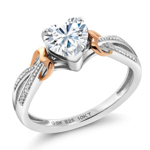 Ring in 925 Sterling Silver and 10K Rose Gold
