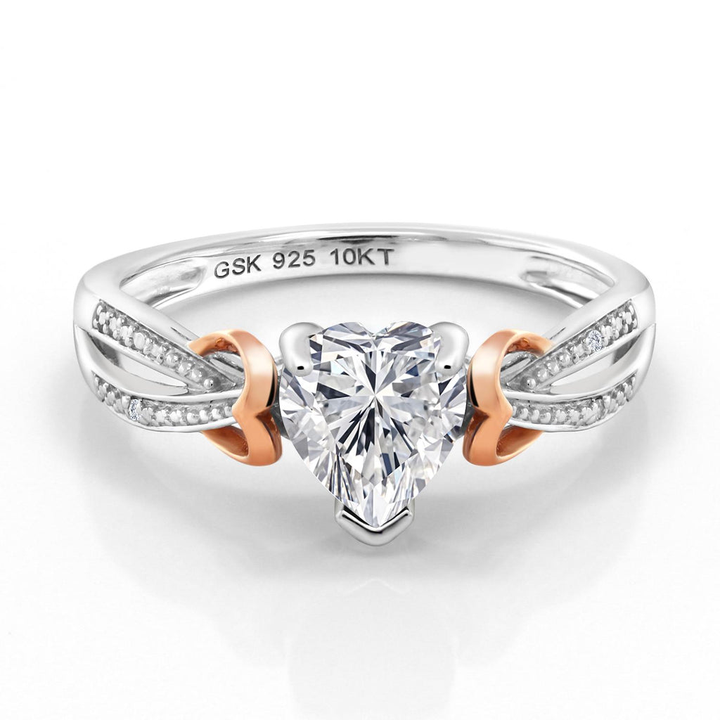 Ring in 925 Sterling Silver and 10K Rose Gold