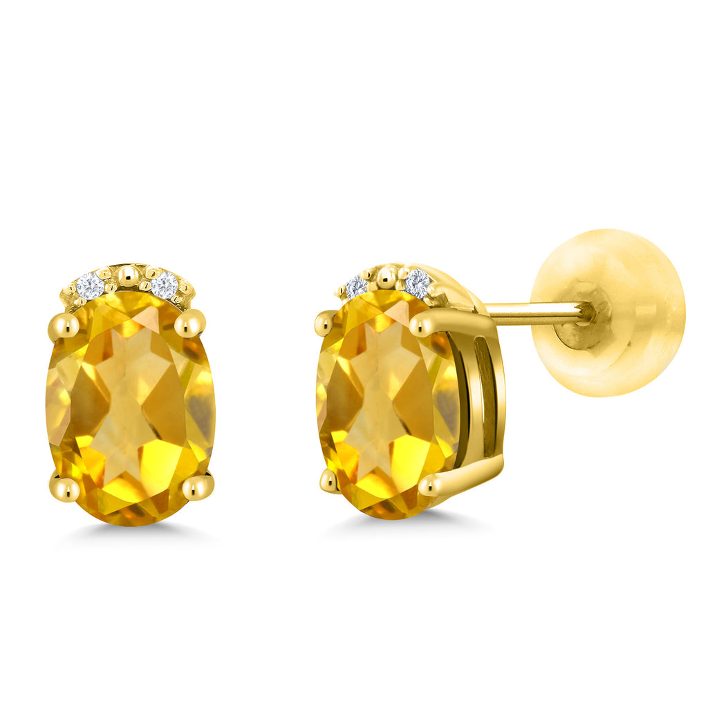 Citrine - November_10K Yellow Gold_Earrings in 10K Yellow Gold