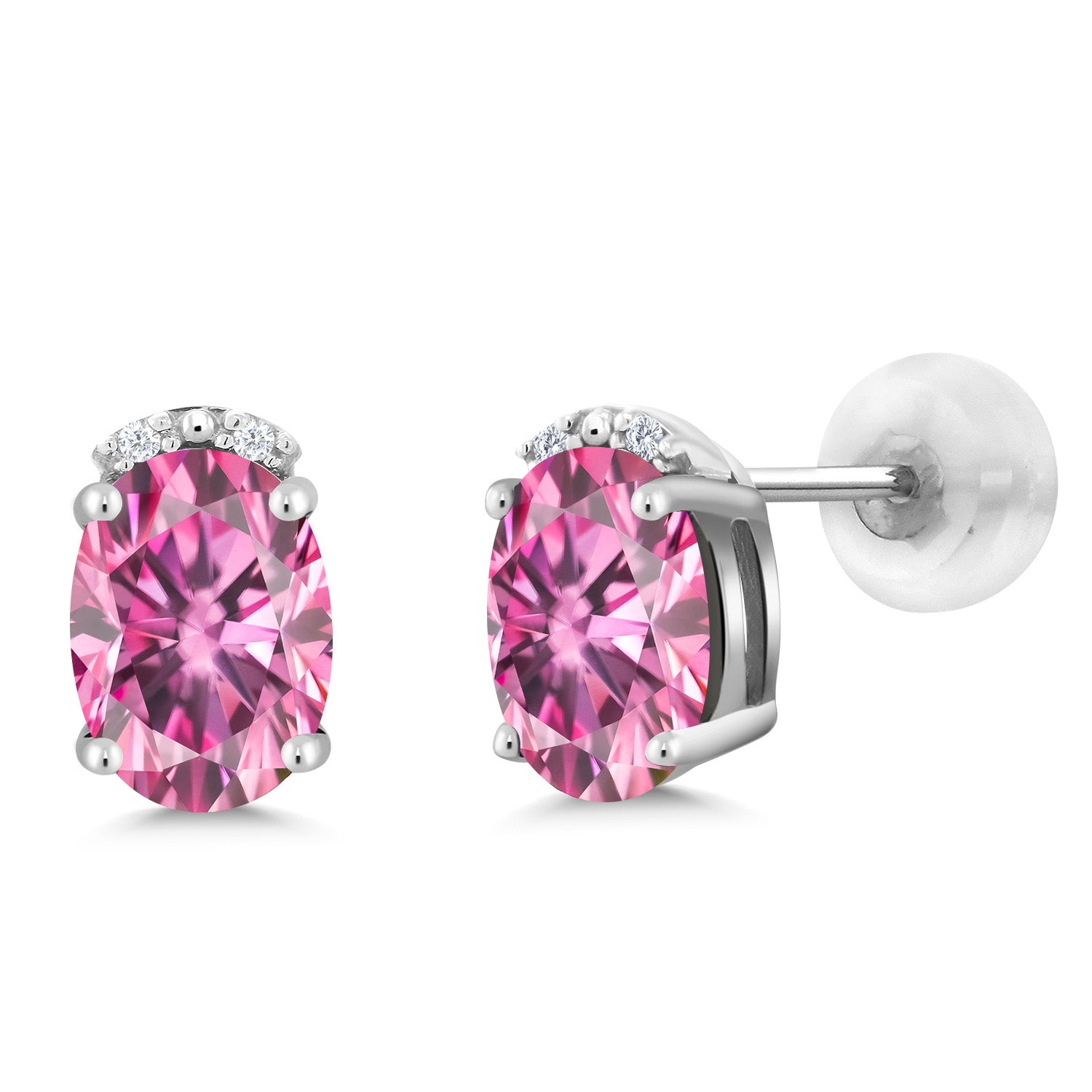 Pink Moissanite - April_10K White Gold