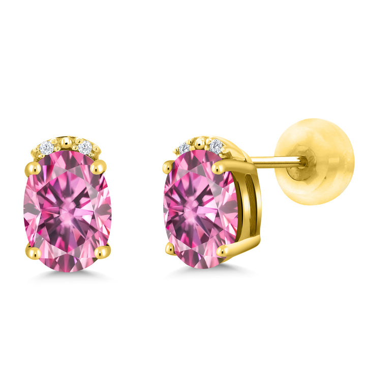 Pink Moissanite - April_10K Yellow Gold