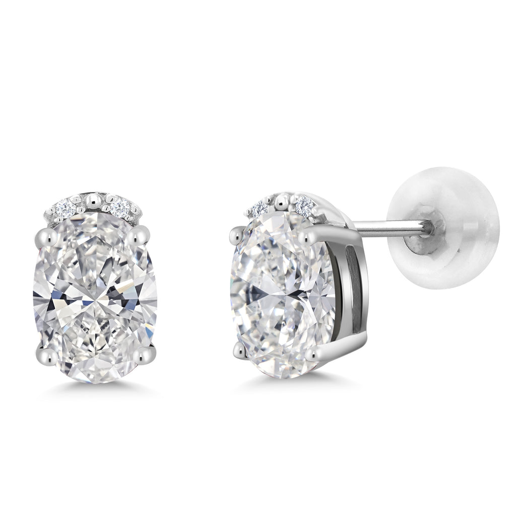 Earrings in 10K White Gold
