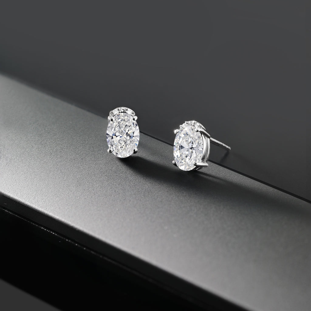 Earrings in 10K White Gold