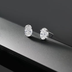 Earrings in 10K White Gold