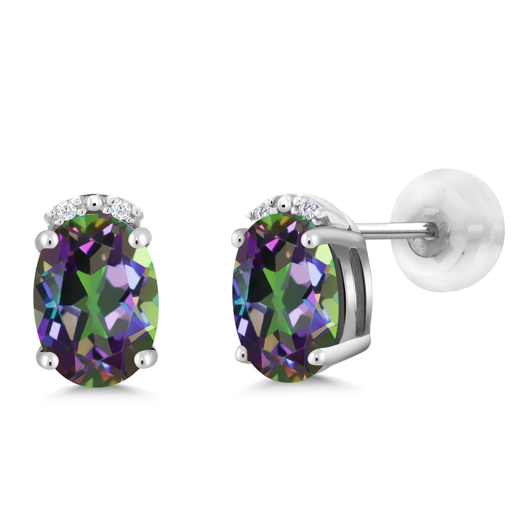 Green Mystic Topaz_10K White Gold_Earrings in 10K White Gold