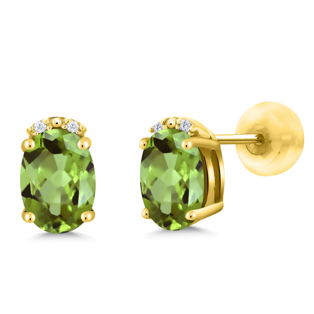 Peridot - August_10K Yellow Gold_Earrings in 10K Yellow Gold
