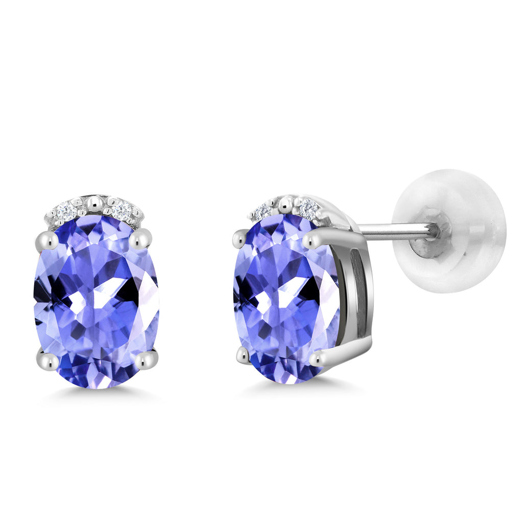 Tanzanite - December_10K White Gold_Earrings in 10K White Gold