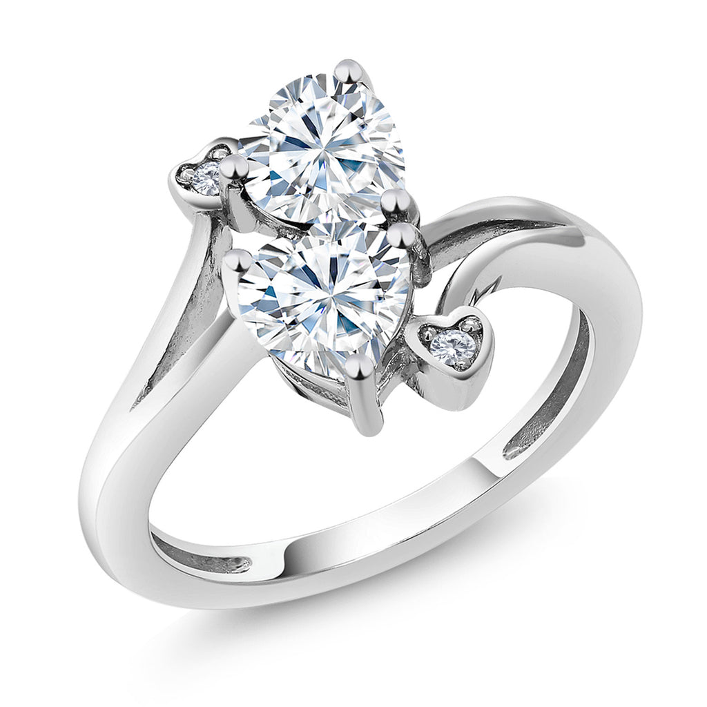 White Moissanite - April_9_Ring in 10K White Gold