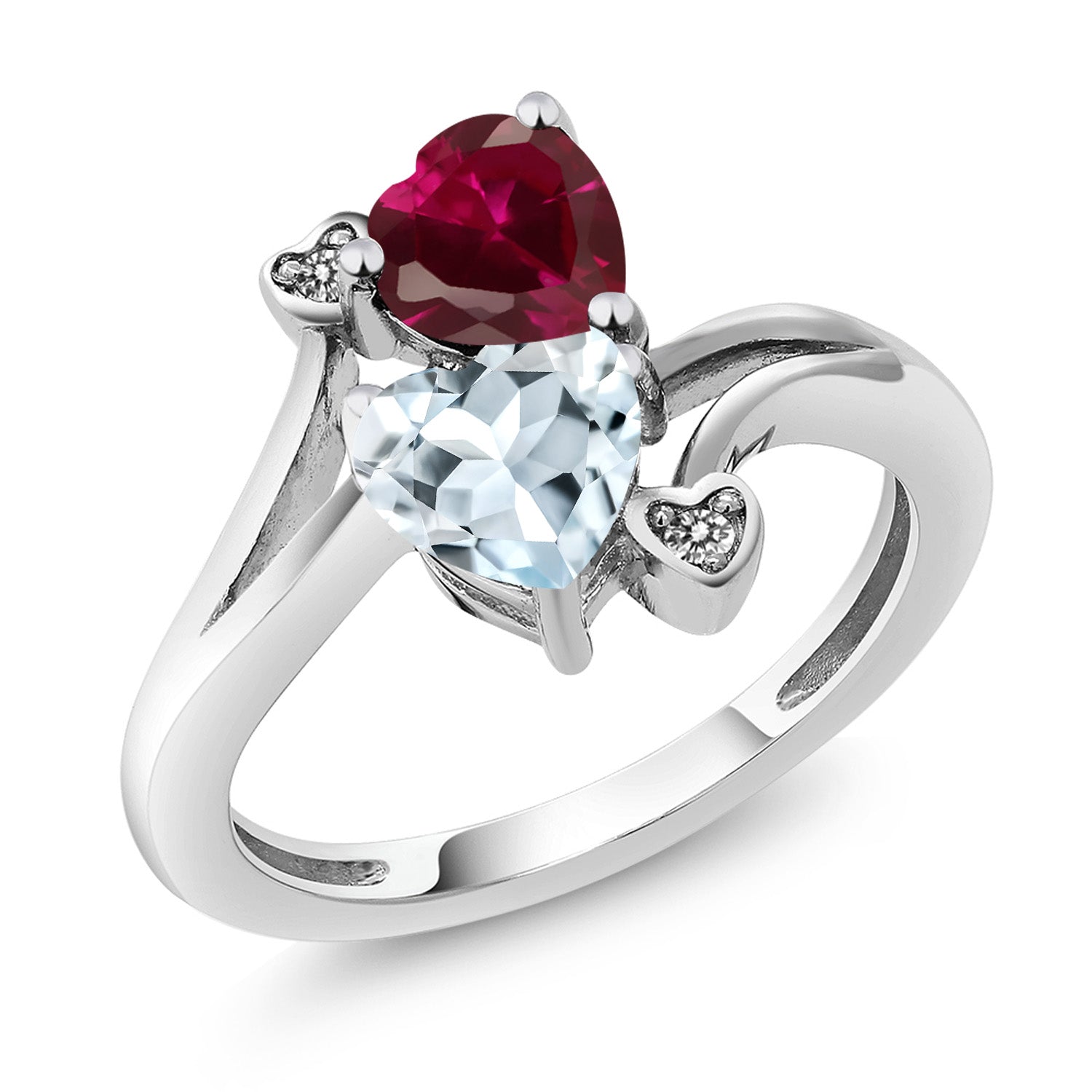 Created Ruby - Aquamarine_6_Ring in 10K White Gold