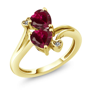 Created Ruby and Diamond_7_Ring in 10K Yellow Gold