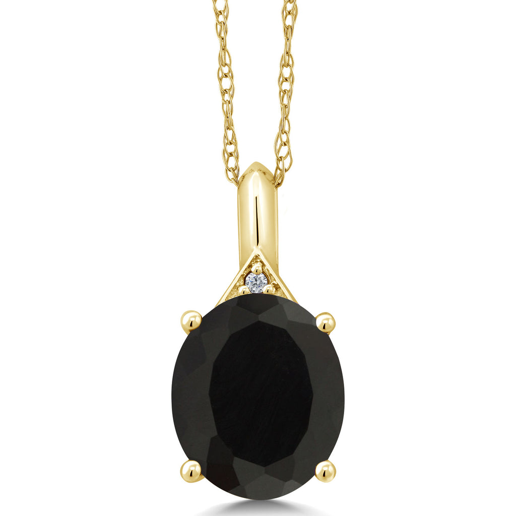 Onyx - December_Pendant in 14K Yellow Gold