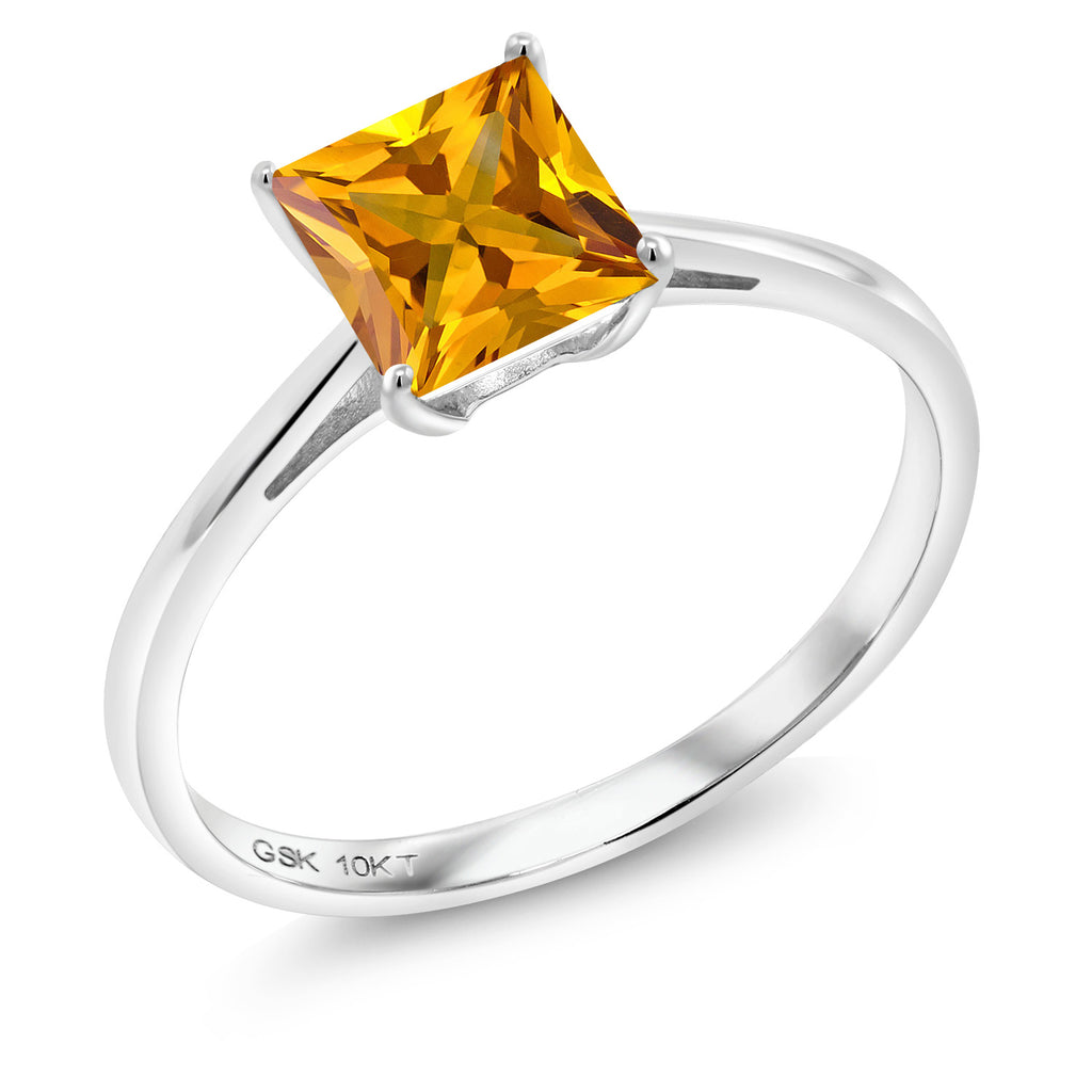 Citrine - November_9_Ring in 10K White Gold