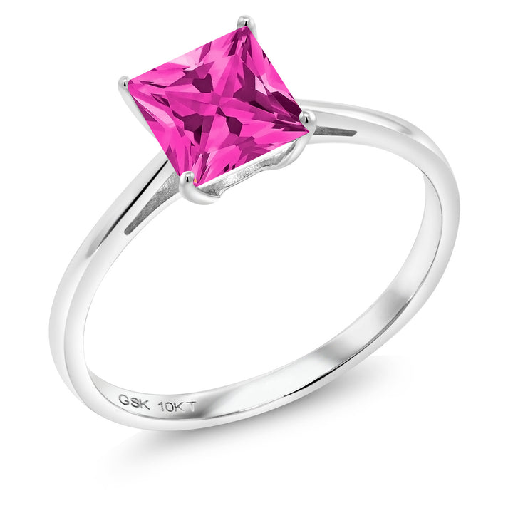 Pink Zirconia_5_Ring in 10K White Gold
