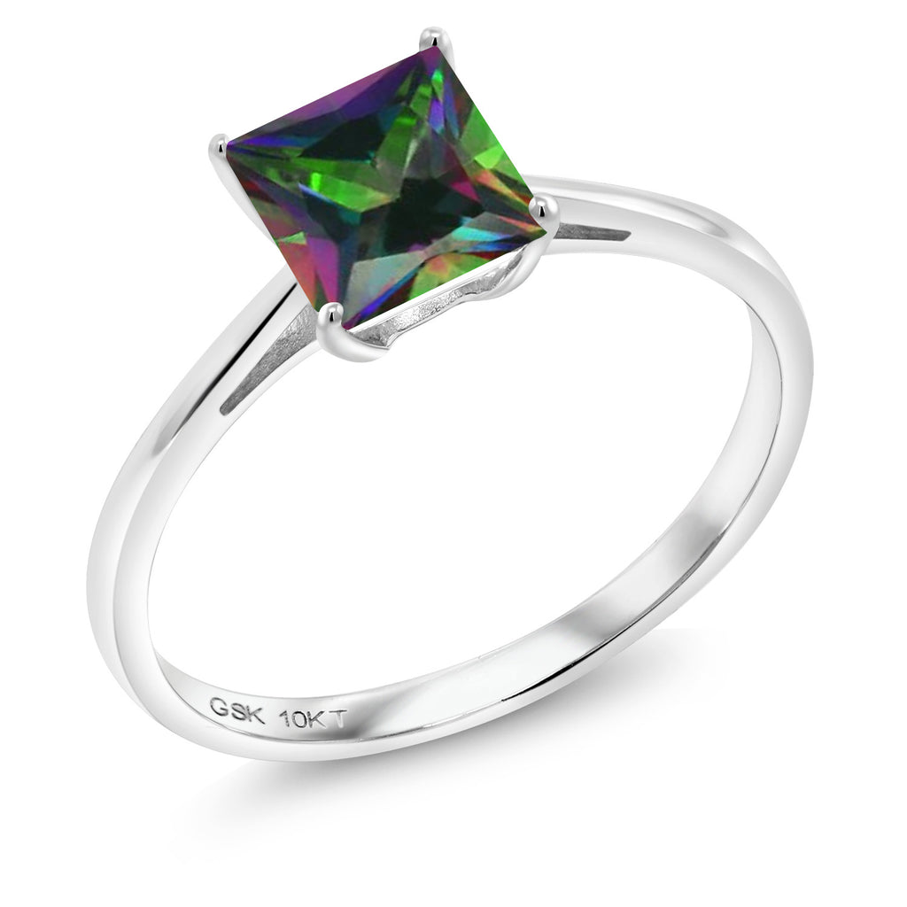 Green Mystic Topaz_6_Ring in 10K White Gold