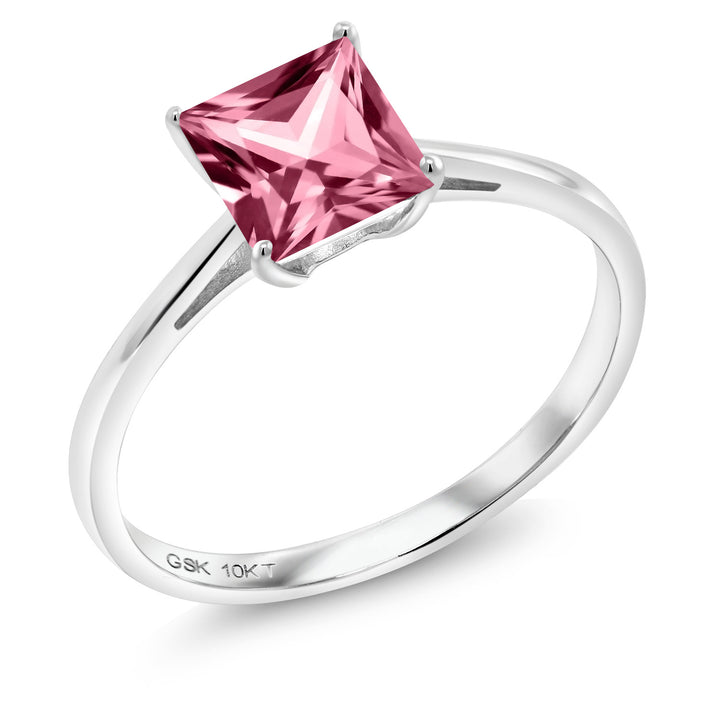 Pink Topaz - November_5_Ring in 10K White Gold