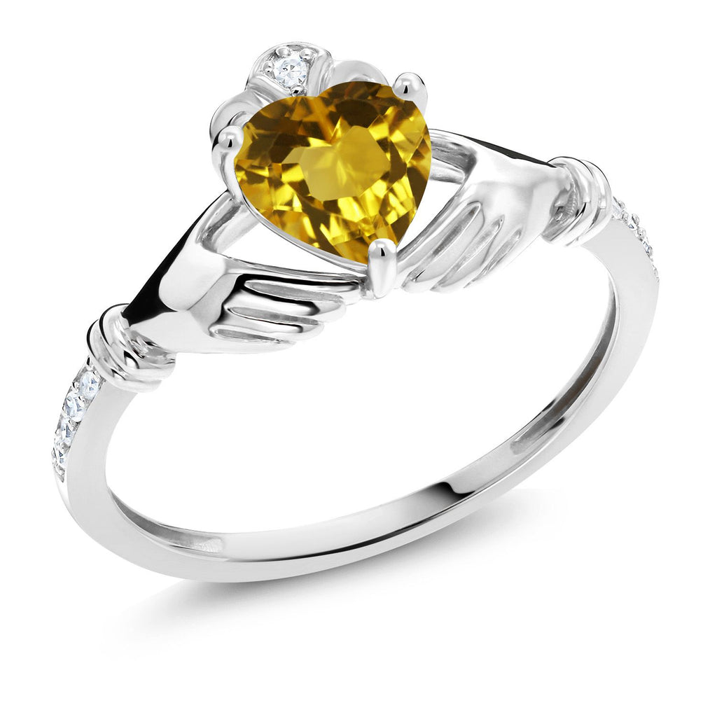 Citrine - November_9_Ring in 10K White Gold