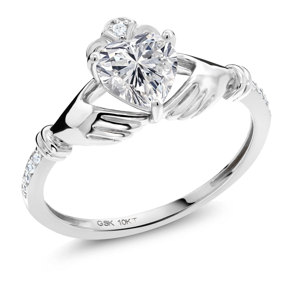 White Lab Grown Diamond - April_8_Ring in 10K White Gold