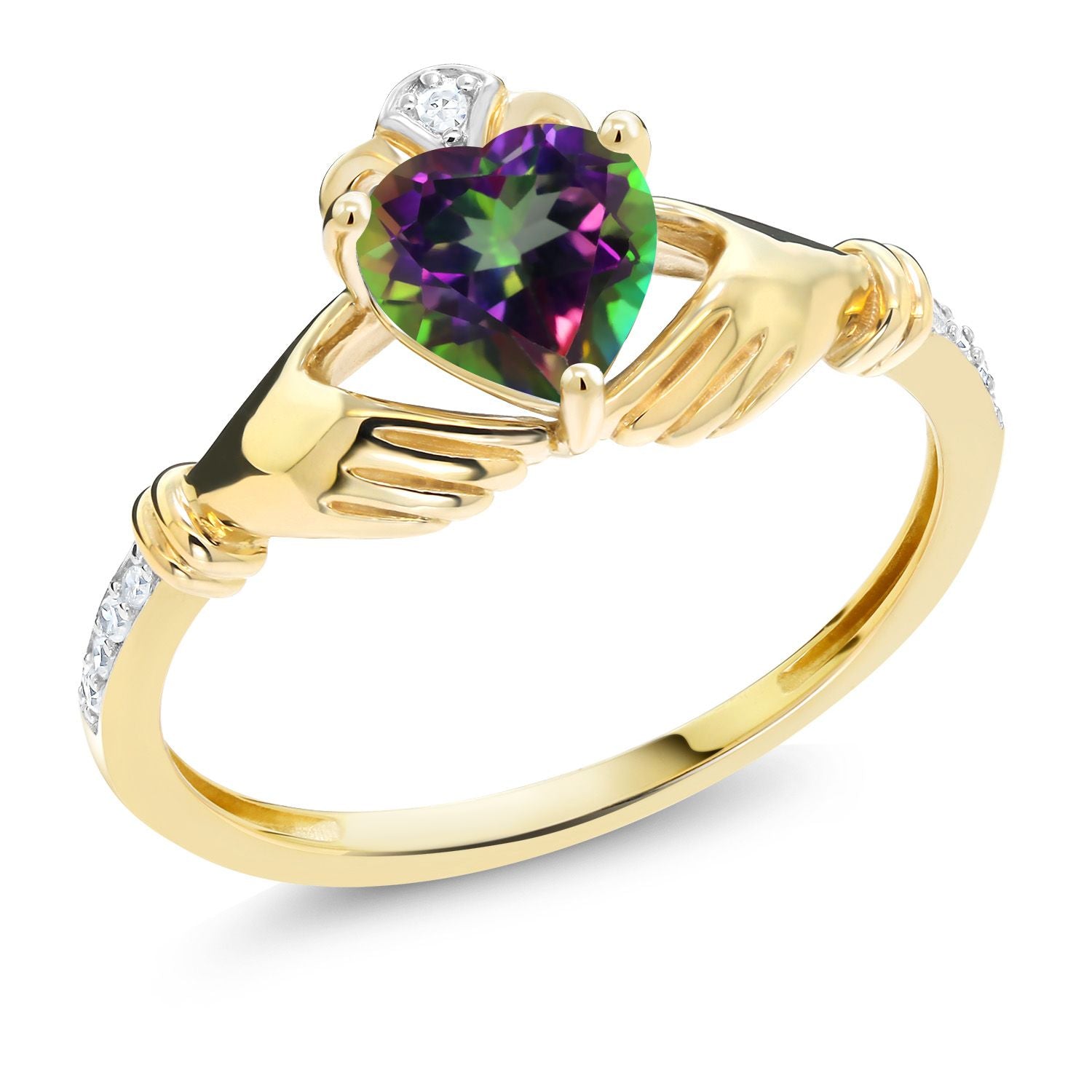 Green Mystic Topaz_7_Ring in 10K Yellow Gold
