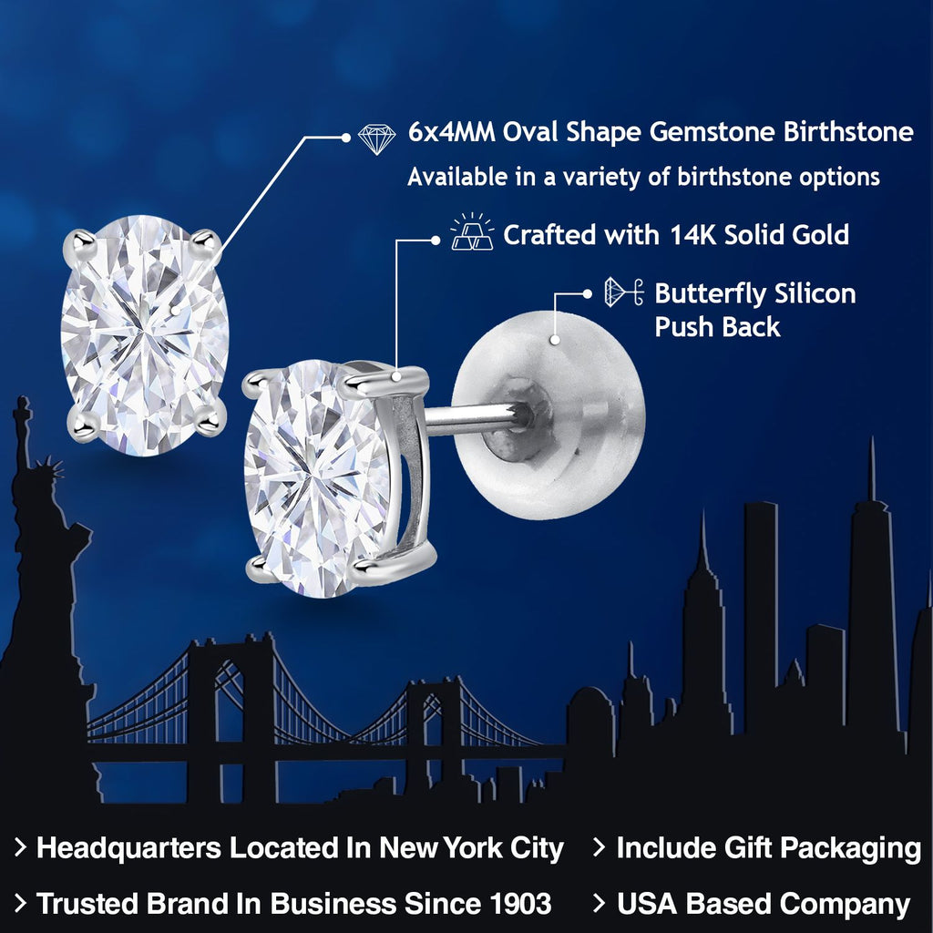 Earrings in 14K White Gold