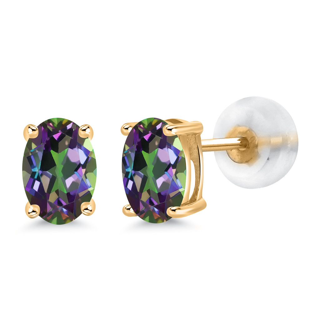 Green Mystic Topaz_14K Yellow Gold_Earrings in 14K Yellow Gold