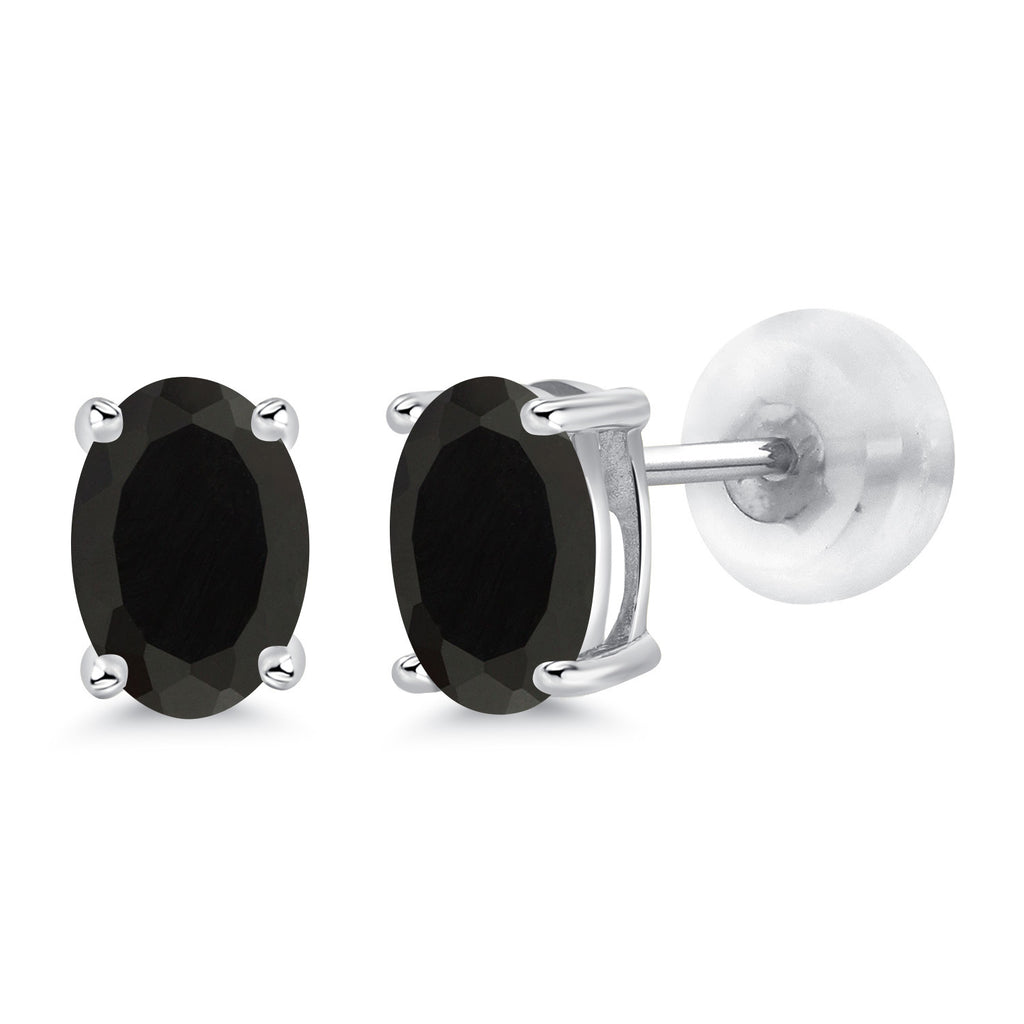Onyx - December_14K White Gold_Earrings in 14K White Gold