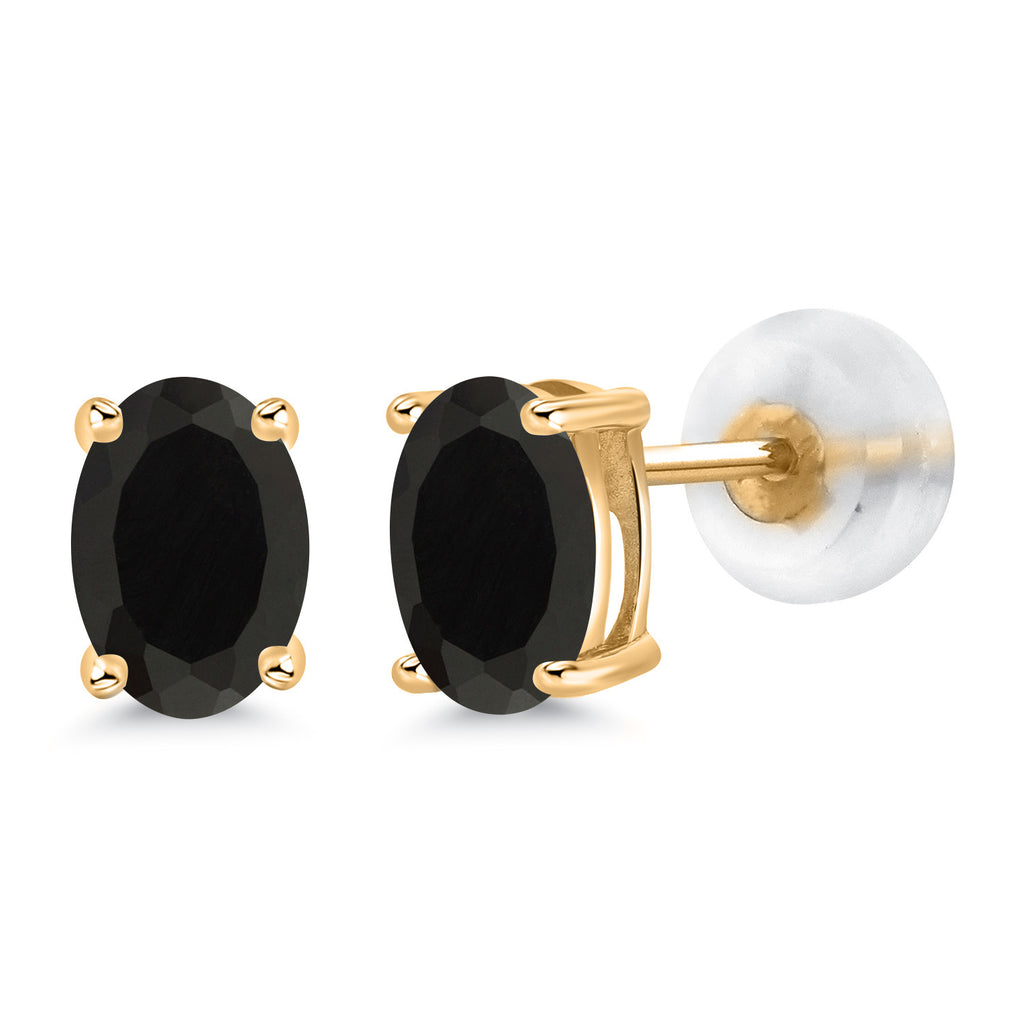 Onyx - December_14K Yellow Gold_Earrings in 14K Yellow Gold