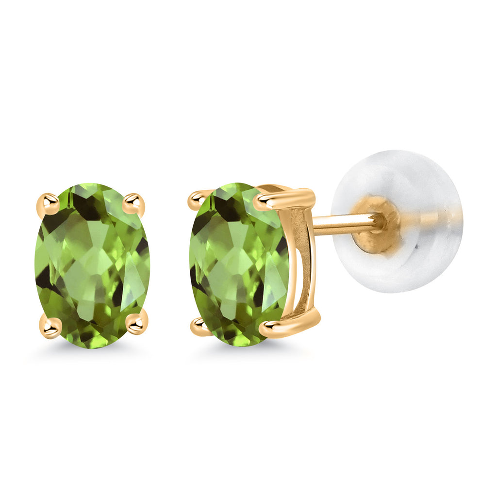 Peridot - August_14K Yellow Gold_Earrings in 14K Yellow Gold