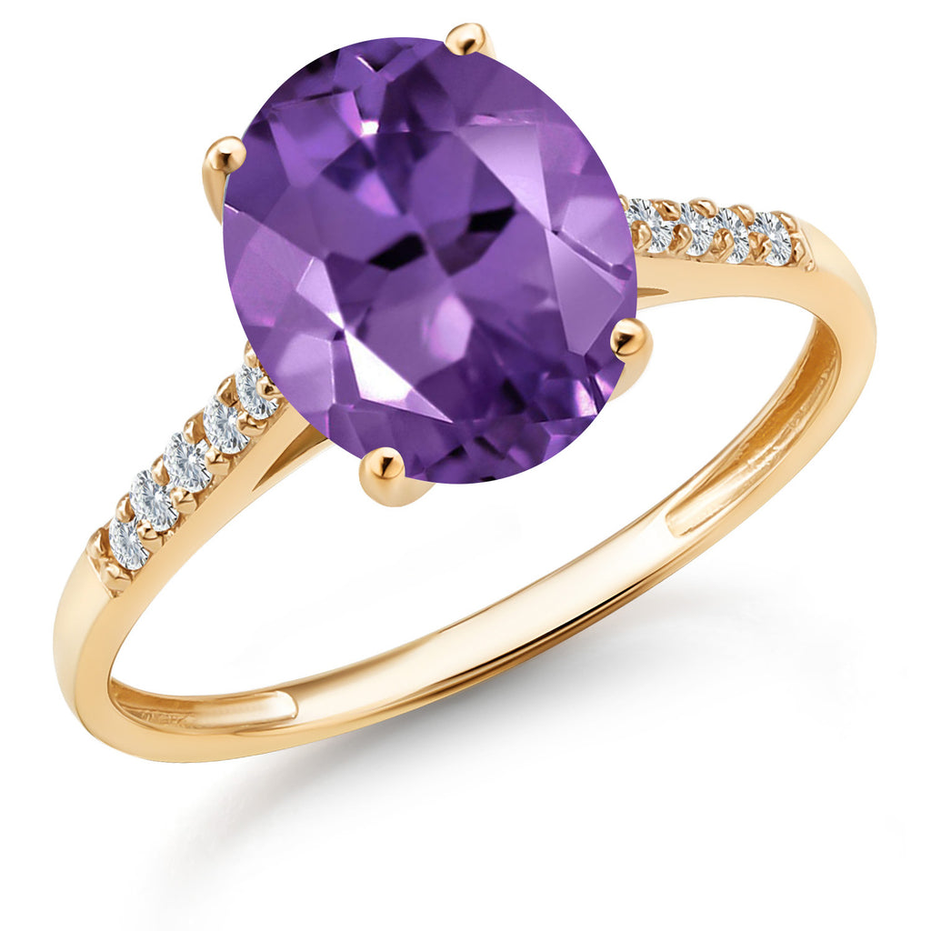 Amethyst - February_Ring in 10K Yellow Gold