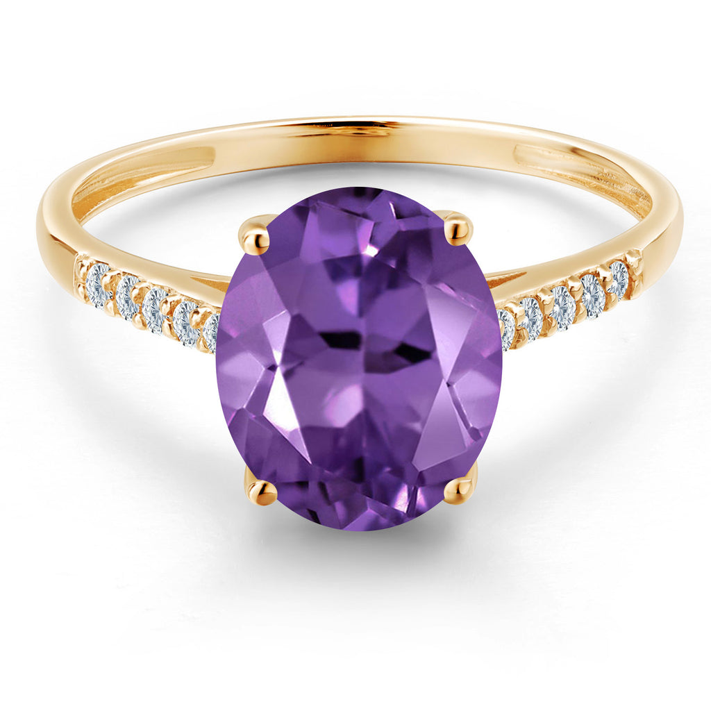 Amethyst - February_Ring in 10K Yellow Gold
