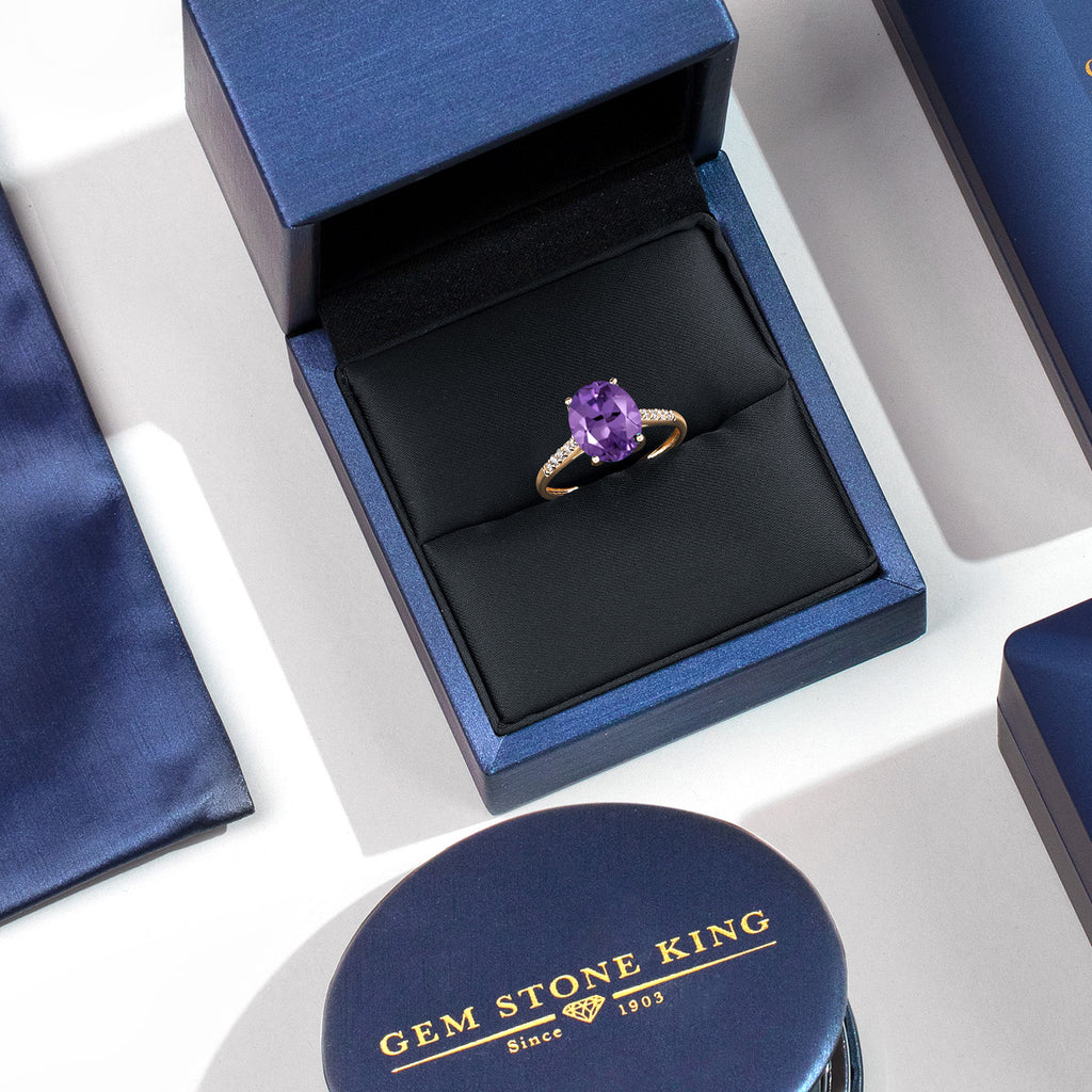 Amethyst - February_Ring in 10K Yellow Gold