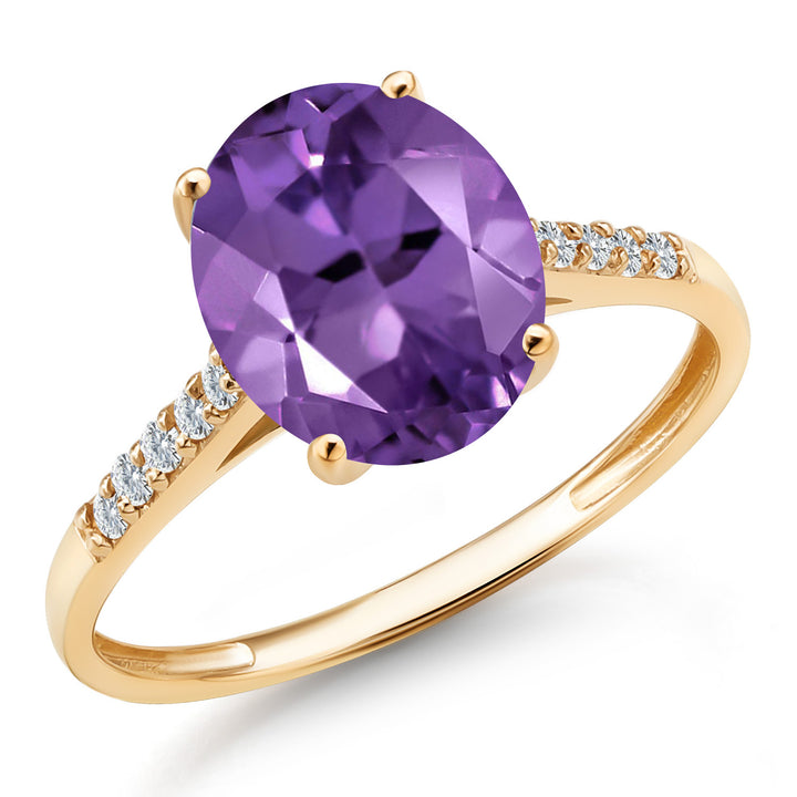 Amethyst - February_5_Ring in 10K Yellow Gold