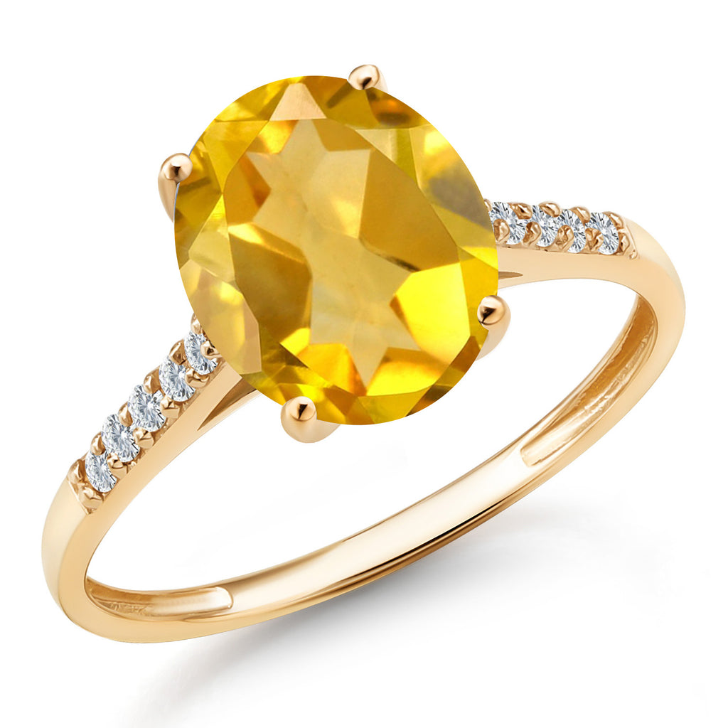 Citrine_8_Ring in 10K Yellow Gold