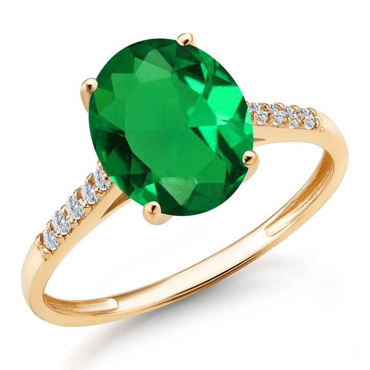 Nano Emerald - May_5_Ring in 10K Yellow Gold