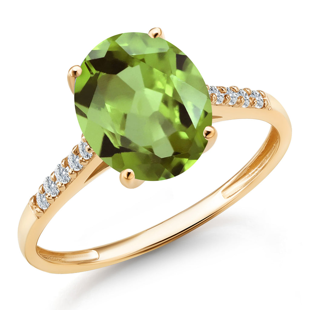 Peridot_6_Ring in 10K Yellow Gold