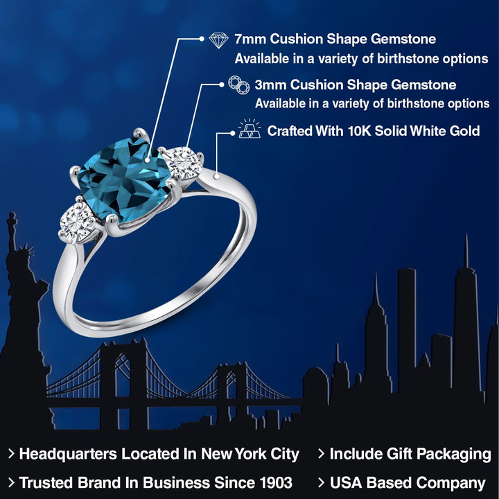 Ring in 10K White Gold