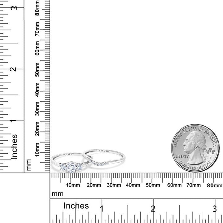 Ring in 10K White Gold