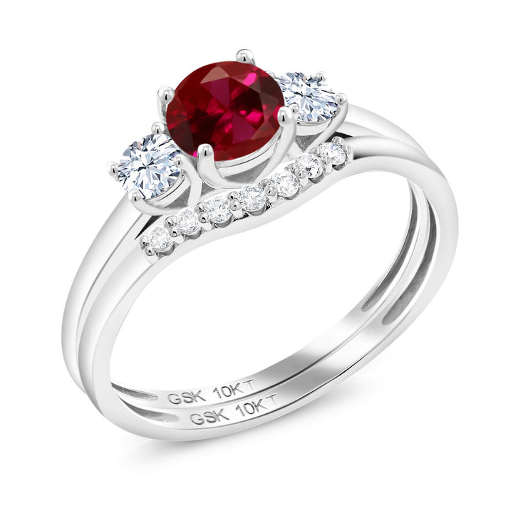 Created Ruby - July_5_Ring in 10K White Gold