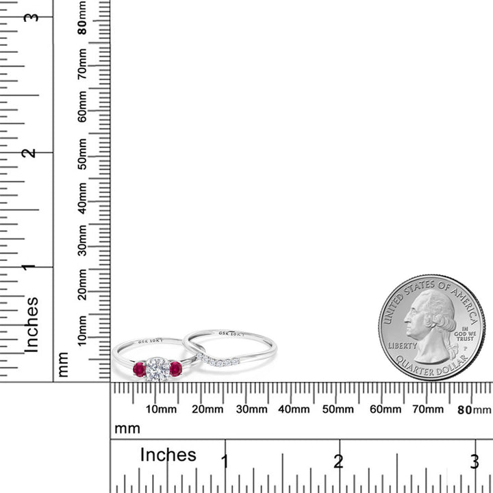 Ring in 10K White Gold