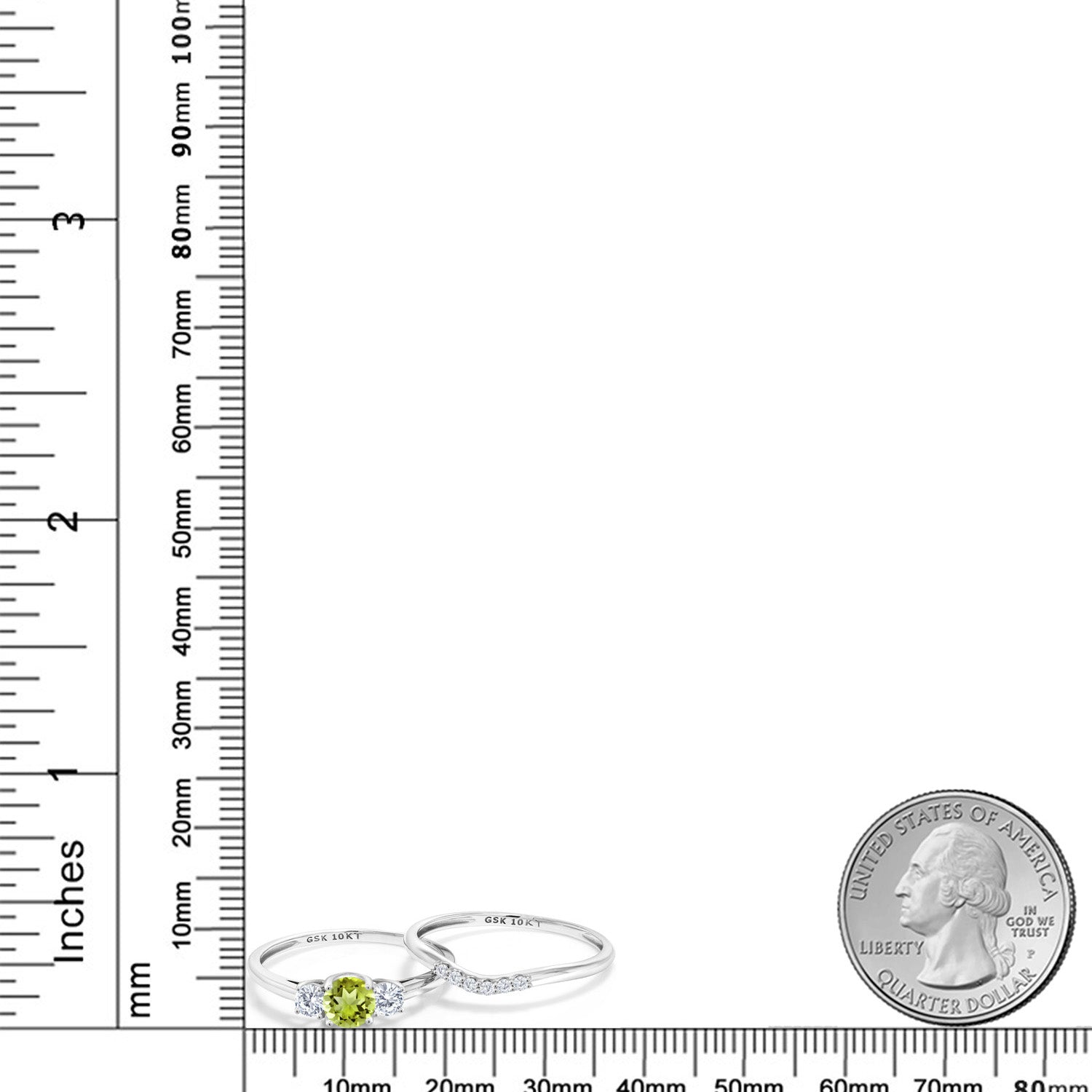 Ring in 10K White Gold