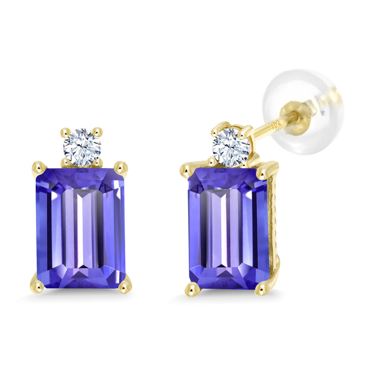 Tanzanite - December_Earrings in 10K Yellow Gold