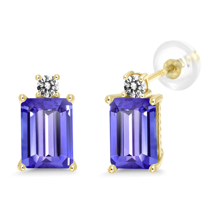 Tanzanite - December_Earrings in 10K Yellow Gold