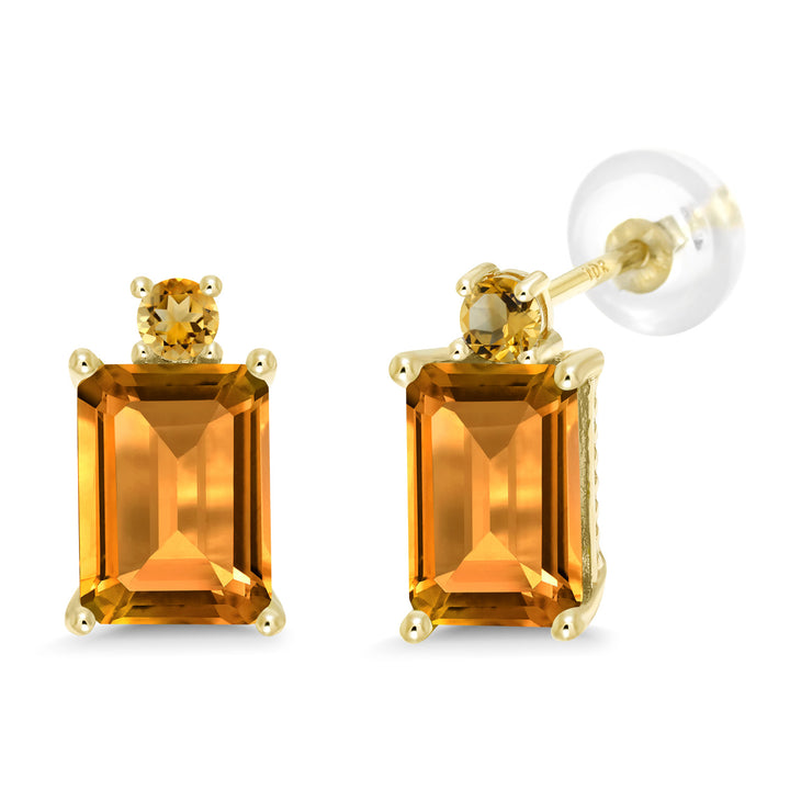 Citrine - November_Earrings in 10K Yellow Gold