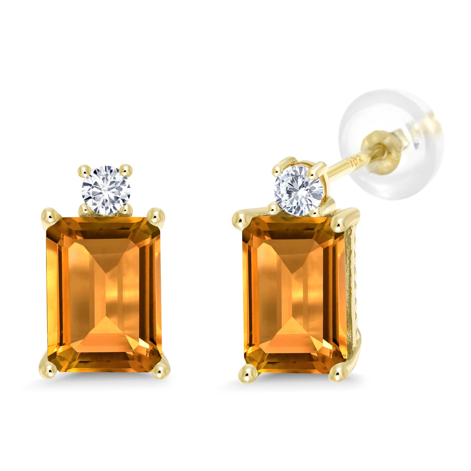 Citrine - November_Earrings in 10K Yellow Gold