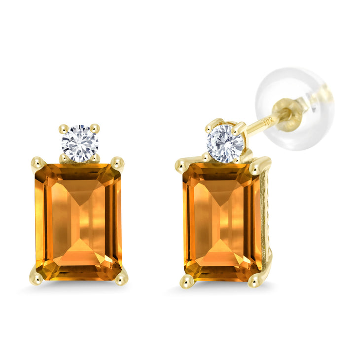 Citrine - November_Earrings in 10K Yellow Gold
