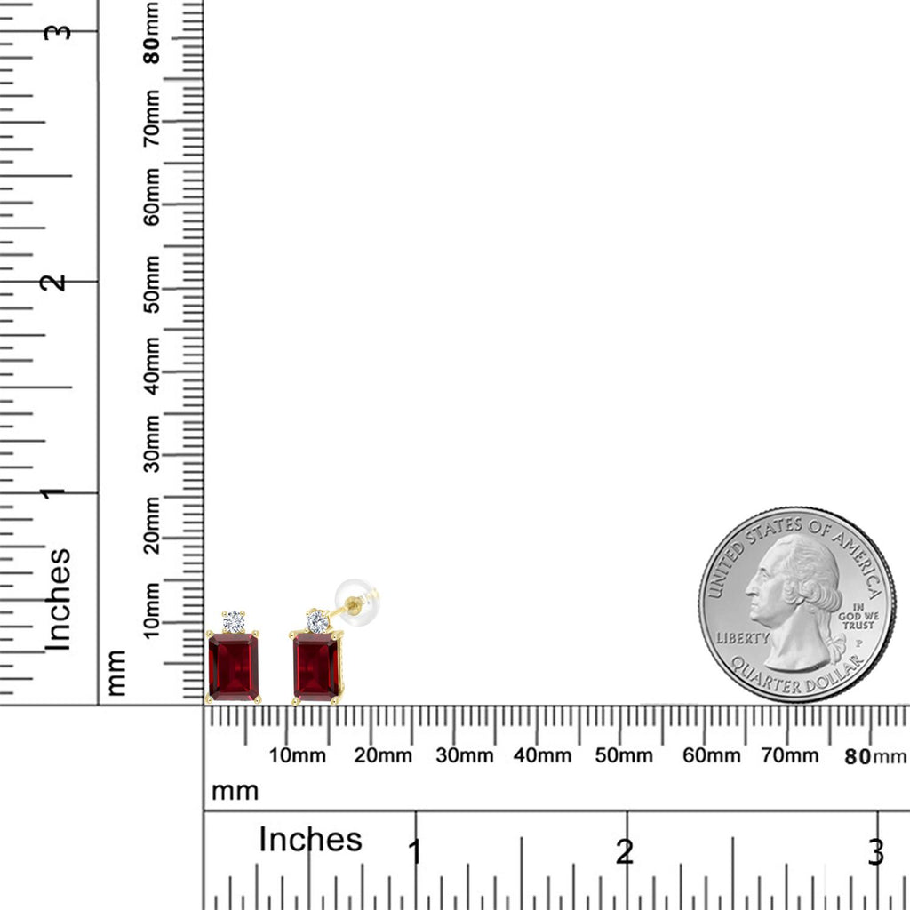 Garnet - January_Earrings in 10K Yellow Gold