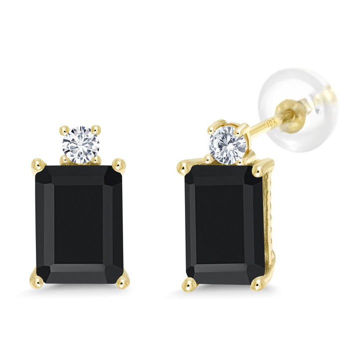 Onyx - December_Earrings in 10K Yellow Gold